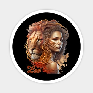 Leo Zodiac Sign Woman Magnet